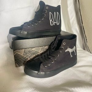 Inkkas BADass High Top Black Sneakers - Unisex Women's 9 men 7